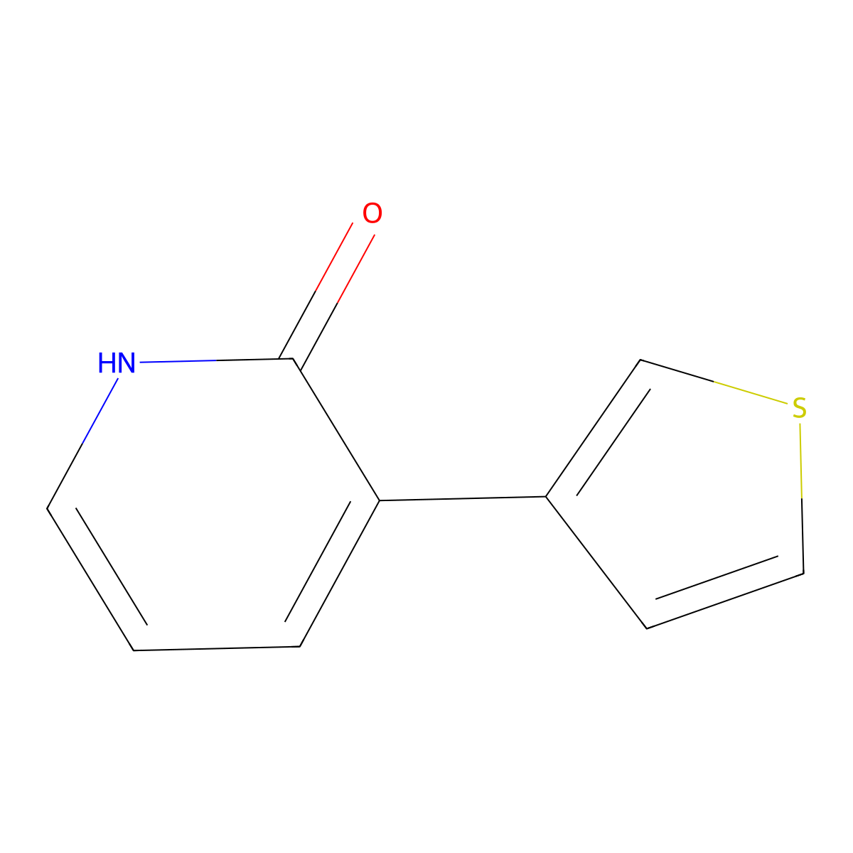 2-Hydroxy-3-(thiophen-3-YL)pyridine molecular structure, CAS 1027262-47-0