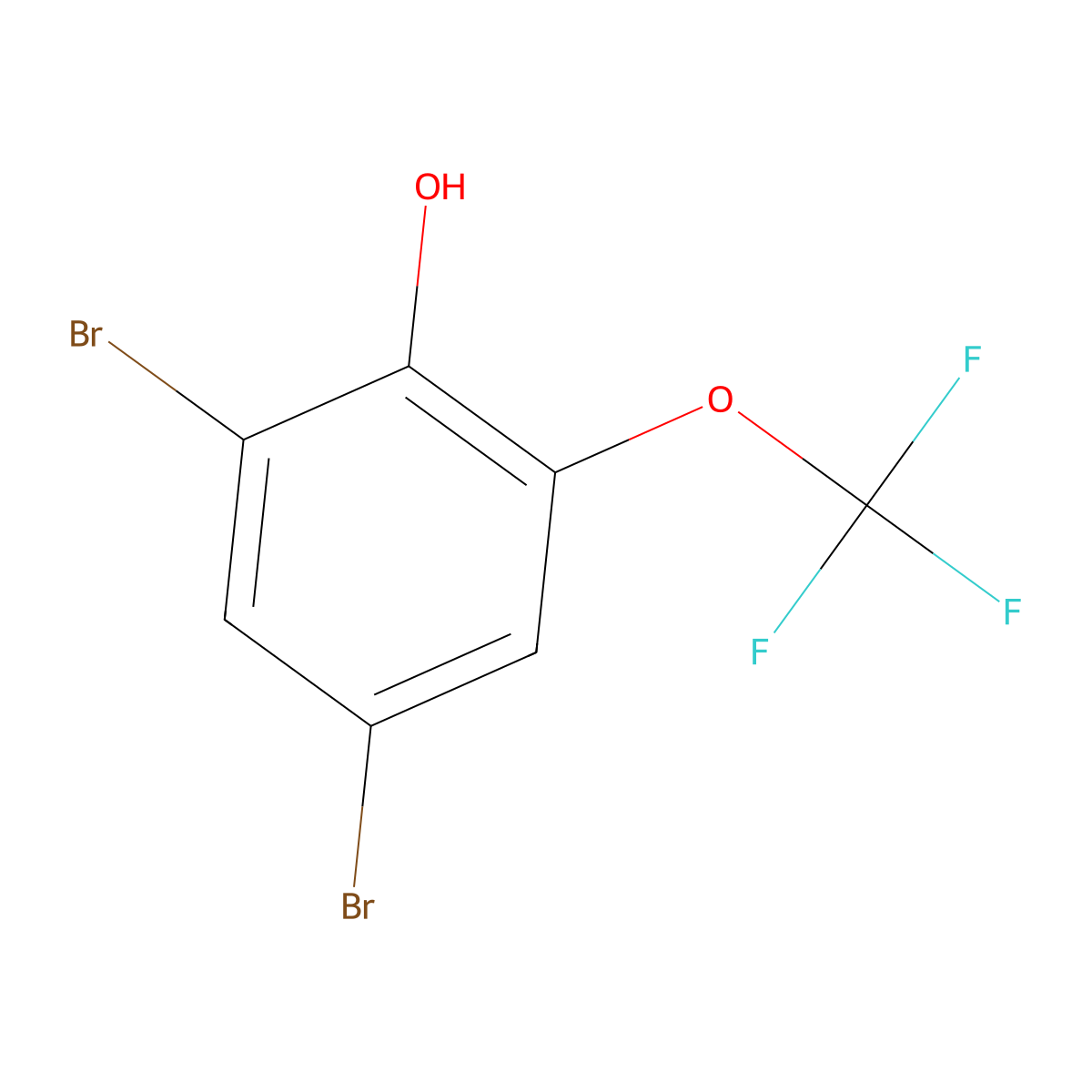 2,4-Dibromo-6-(trifluoromethoxy)phenol molecular structure, CAS 1027269-90-4