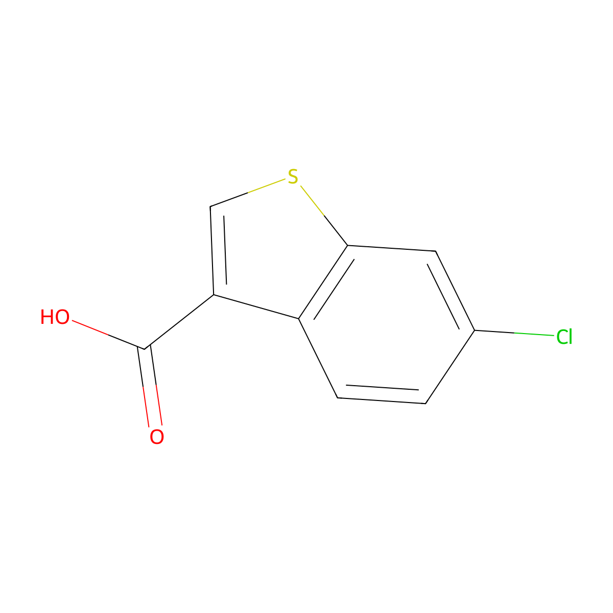 6-Chloro-1-benzothiophene-3-carboxylic acid molecular structure, CAS 1027271-95-9