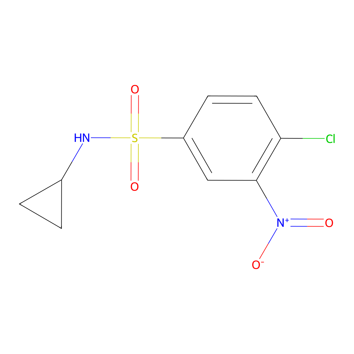 ((4-Chloro-3-nitrophenyl)sulfonyl)cyclopropylamine molecular structure, CAS 1027272-32-7
