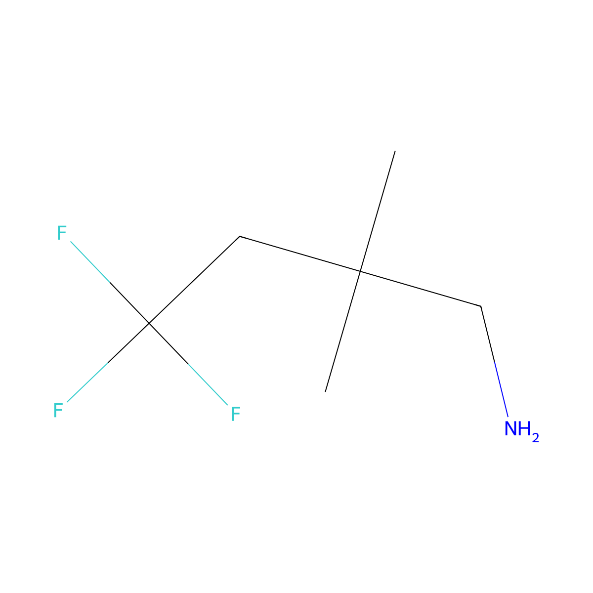 4,4,4-Trifluoro-2,2-dimethylbutan-1-amine molecular structure, CAS 1027282-22-9