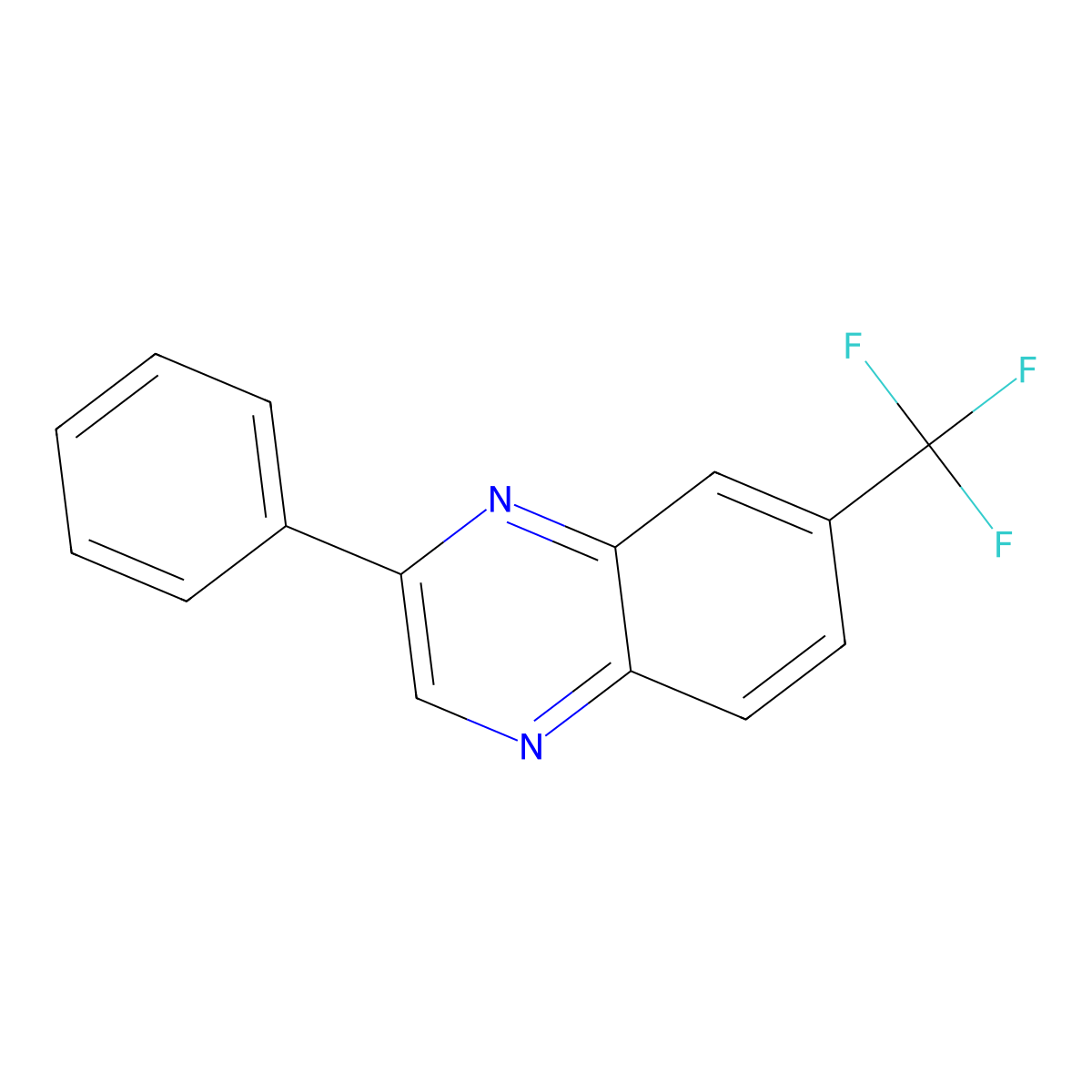 2-Phenyl-7-(trifluoromethyl)quinoxaline molecular structure, CAS 102729-42-0