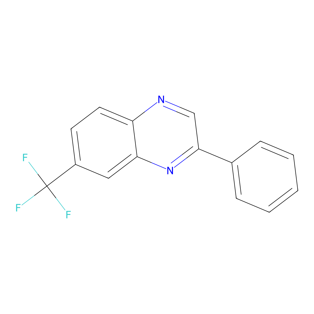 2-Phenyl-7-(trifluoromethyl)quinoxaline molecular structure, CAS 102729-42-0