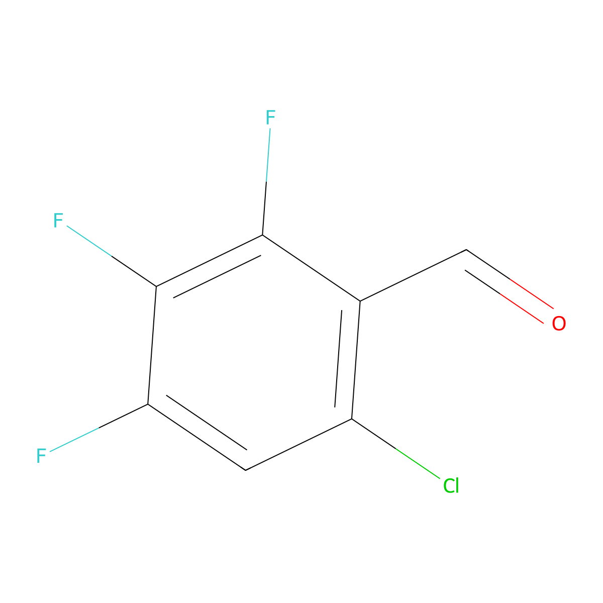 6-Chloro-2,3,4-trifluorobenzaldehyde molecular structure, CAS 1027298-53-8