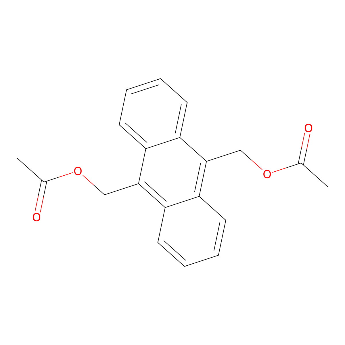 Acetic acid 10-acetoxymethyl-anthracen-9-ylmethyl ester molecular structure, CAS 10273-84-4