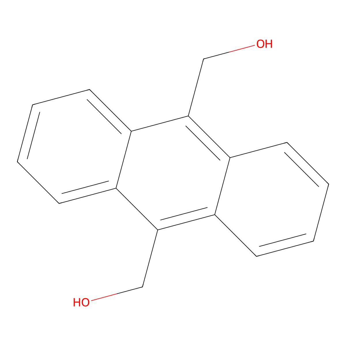 9,10-Anthracenedimethanol molecular structure, CAS 10273-85-5