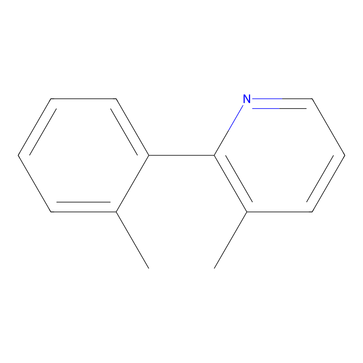 3-Methyl-2-(2-methylphenyl)pyridine molecular structure, CAS 10273-92-4