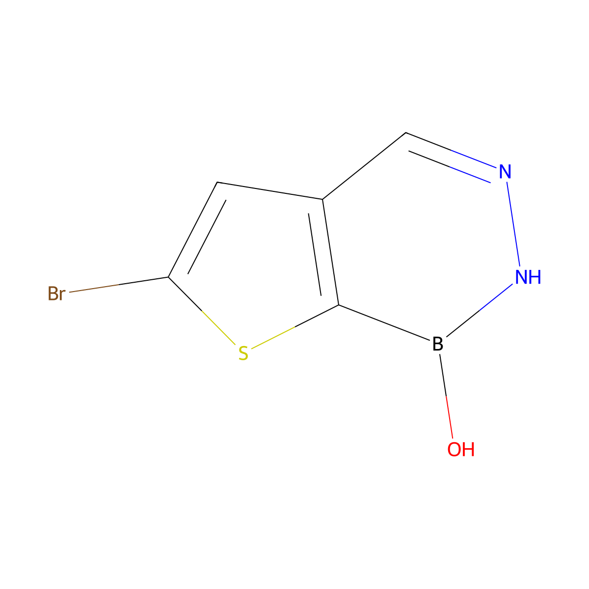 6-bromothieno[2,3-d][1,2,3]diazaborinin-1(2H)-ol molecular structure, CAS 1027308-80-0