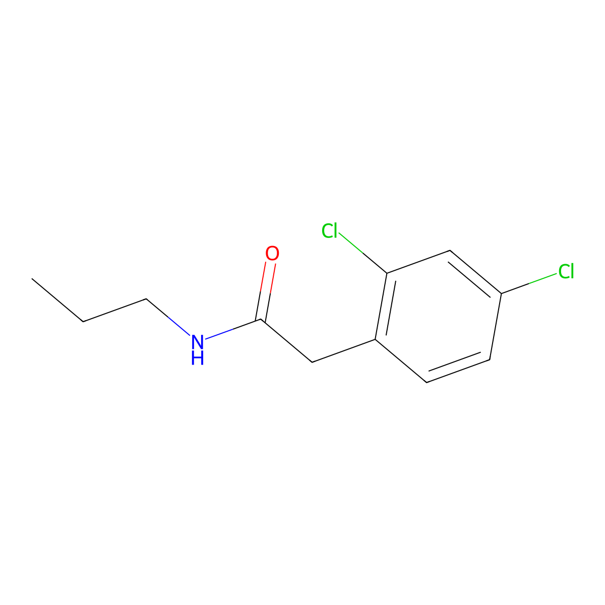 2-(2,4-dichlorophenyl)-N-propylacetamide molecular structure, CAS 1027325-02-5