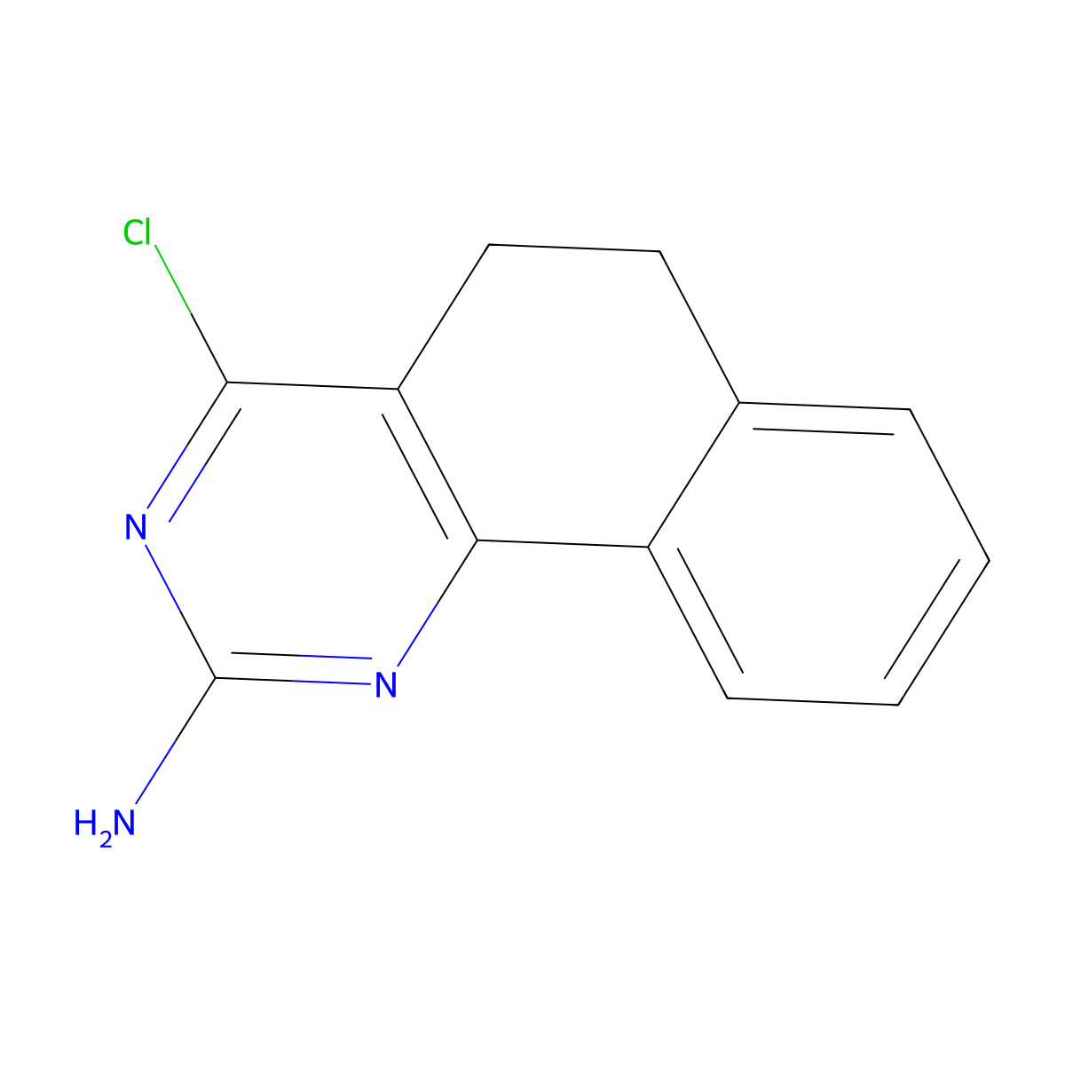 4-Chloro-5,6-dihydrobenzo[H]quinazolin-2-amine molecular structure, CAS 1027332-62-2