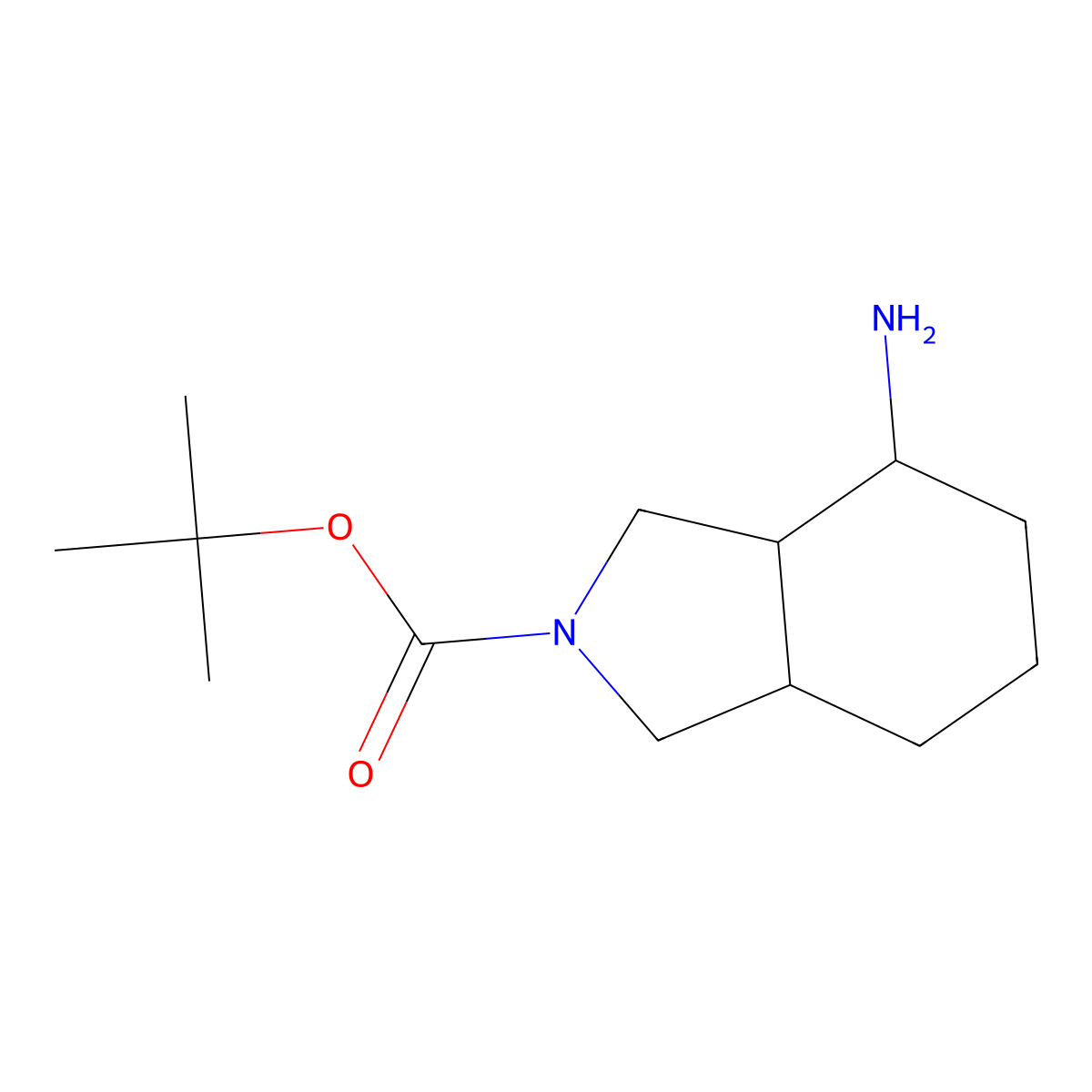 tert-butyl 4-amino-octahydro-1H-isoindole-2-carboxylate molecular structure, CAS 1027333-18-1