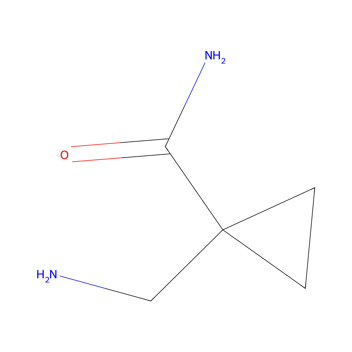 1-(Aminomethyl)cyclopropane-1-carboxamide molecular structure, CAS 1027337-85-4