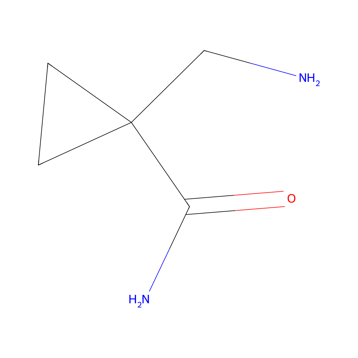 1-(Aminomethyl)cyclopropane-1-carboxamide molecular structure, CAS 1027337-85-4