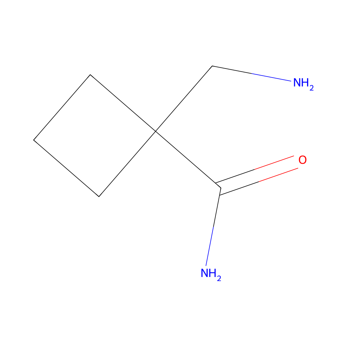 1-(Aminomethyl)cyclobutanecarboxamide molecular structure, CAS 1027337-87-6