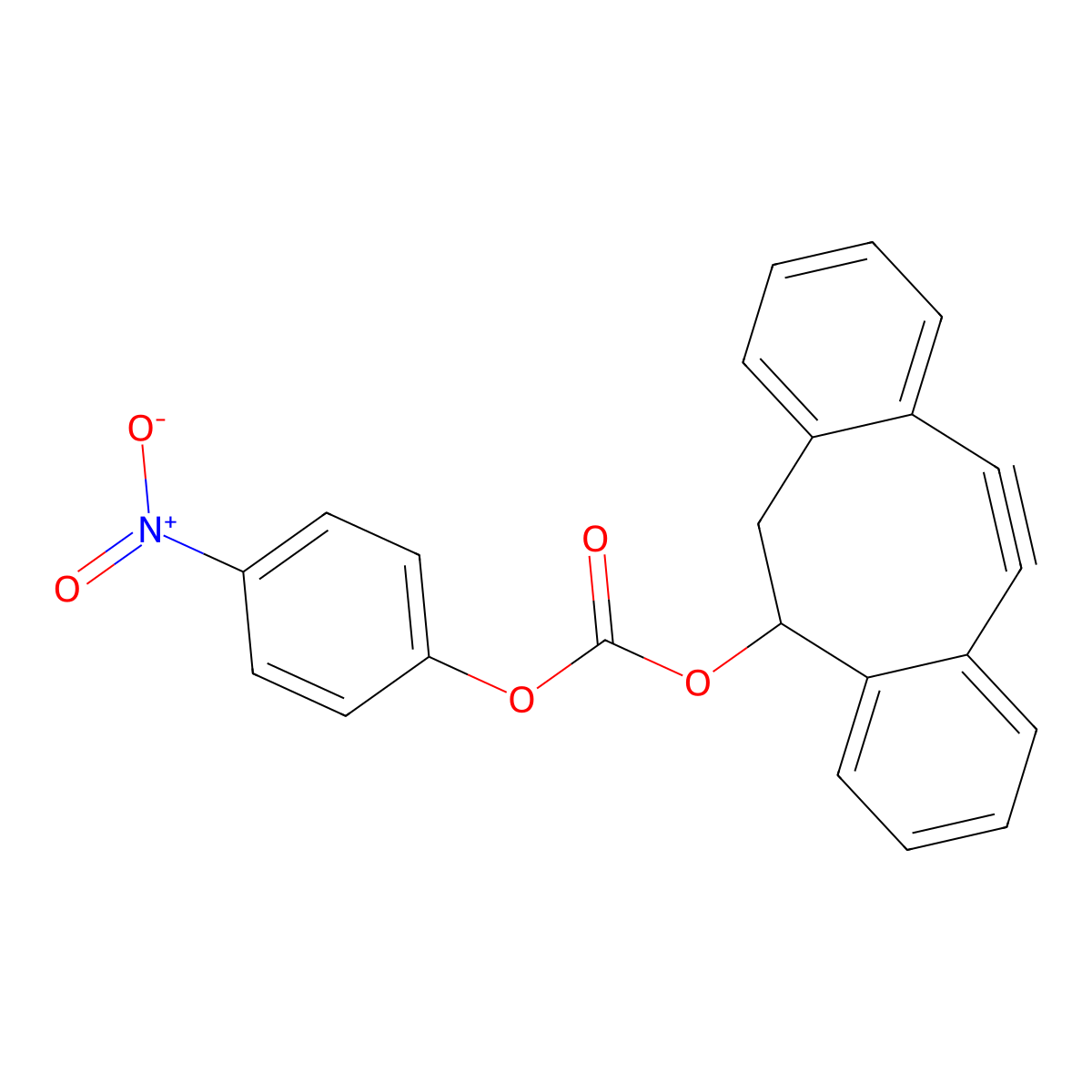 11,12-Didehydro-5,6-dihydrodibenzo[a,e]cycloocten-5-yl 4-nitrophenyl carbonate molecular structure, CAS 1027338-09-5