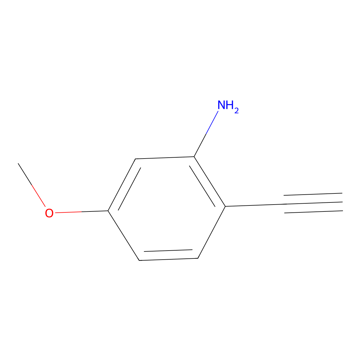2-Ethynyl-5-methoxyaniline molecular structure, CAS 1027340-27-7