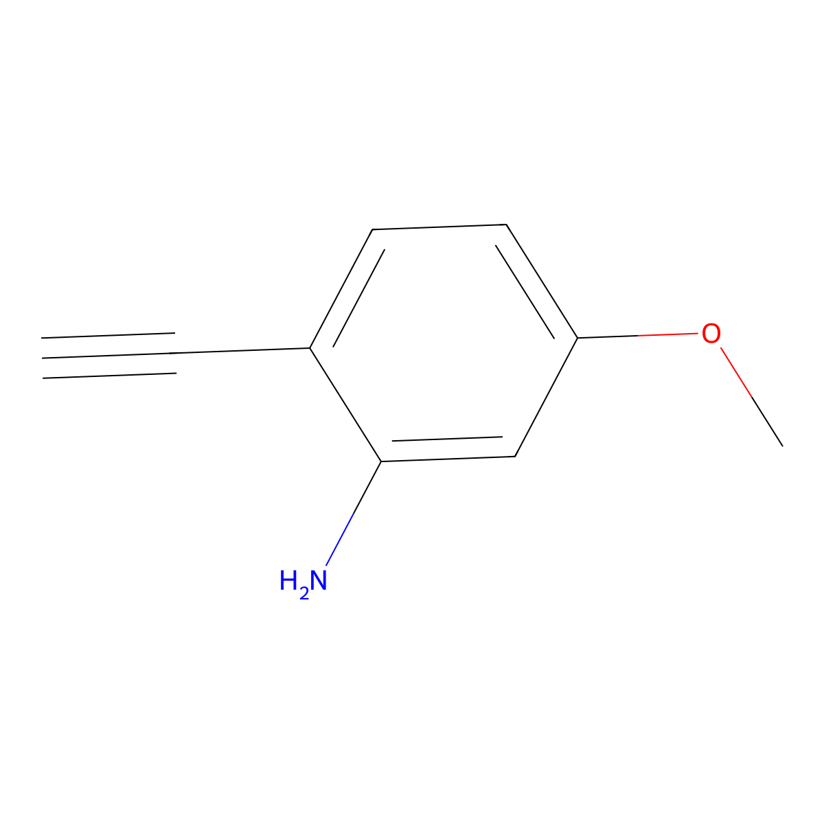 2-Ethynyl-5-methoxyaniline molecular structure, CAS 1027340-27-7