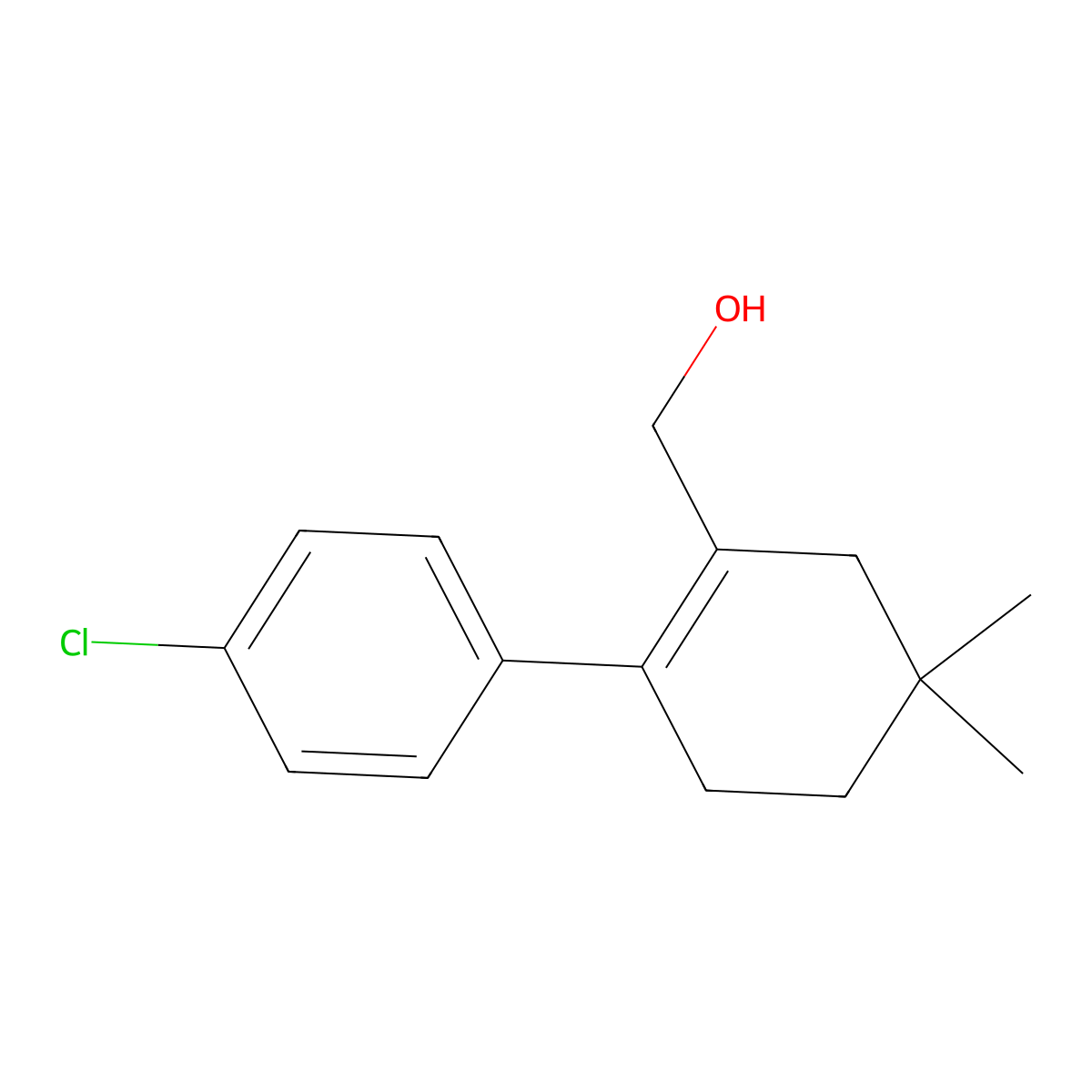 2-(4-Chlorophenyl)-5,5-dimethyl-1-cyclohexene-1-methanol molecular structure, CAS 1027345-21-6