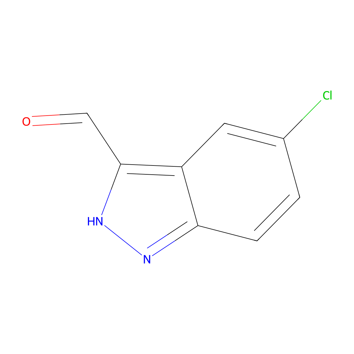 5-chloro-1H-indazole-3-carbaldehyde molecular structure, CAS 102735-84-2