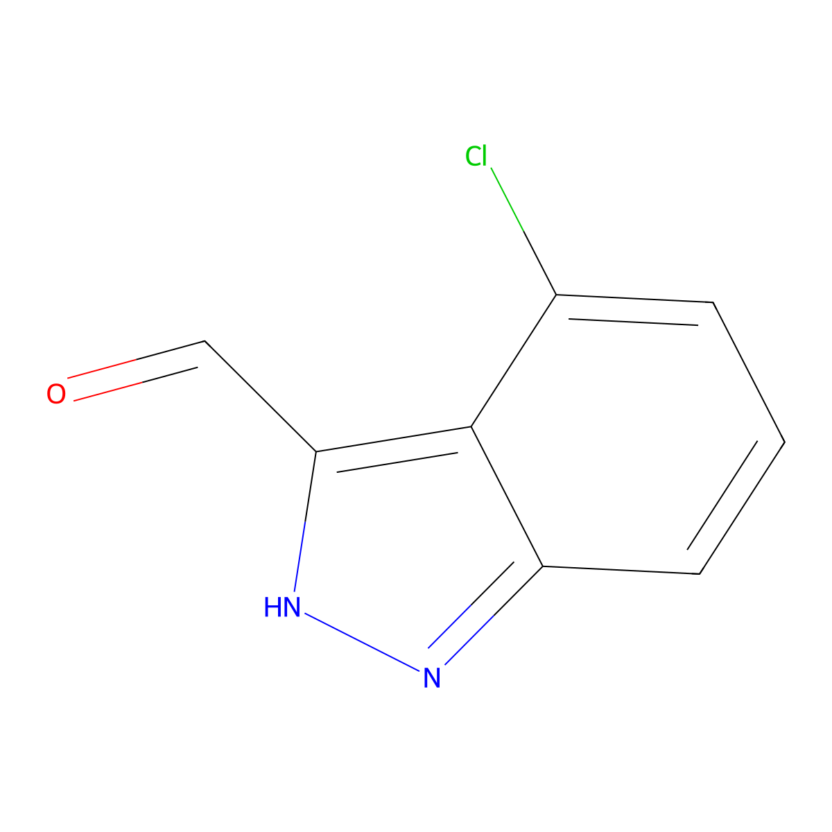 4-chloro-1H-indazole-3-carbaldehyde molecular structure, CAS 102735-85-3
