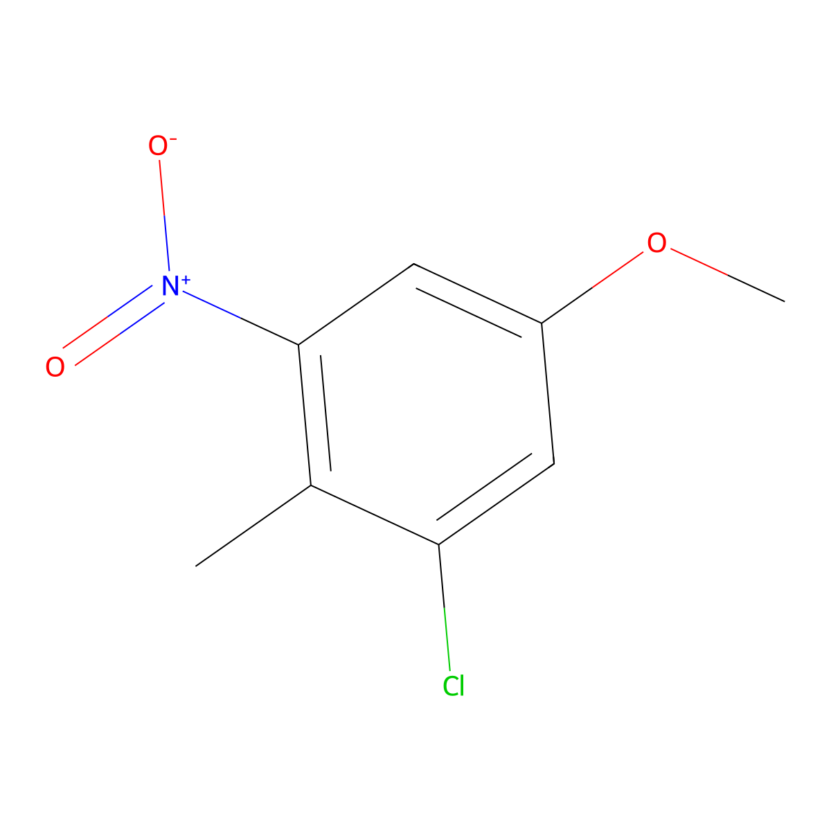 1-Chloro-5-methoxy-2-methyl-3-nitrobenzene molecular structure, CAS 102735-89-7