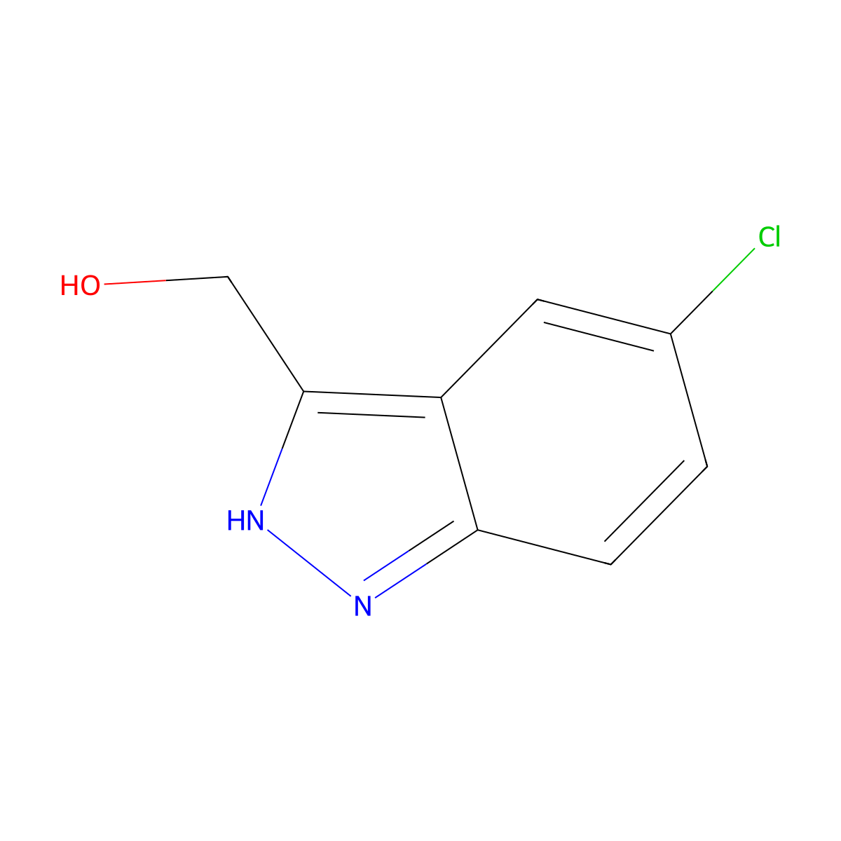 (5-chloro-1H-indazol-3-yl)methanol molecular structure, CAS 102735-90-0