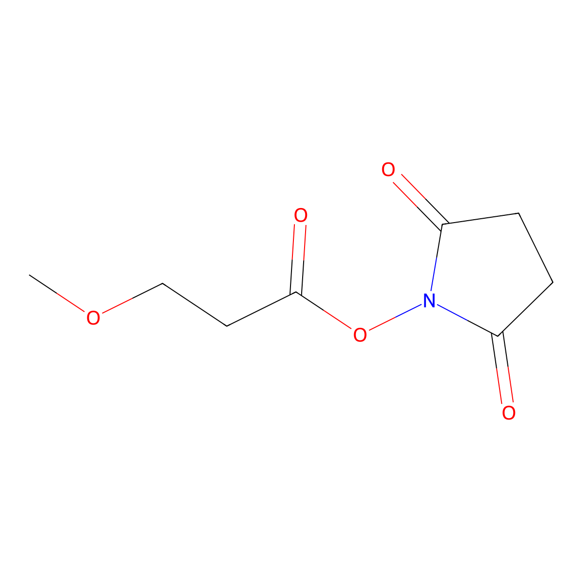 2,5-Dioxopyrrolidin-1-yl 3-methoxypropanoate molecular structure, CAS 1027371-75-0