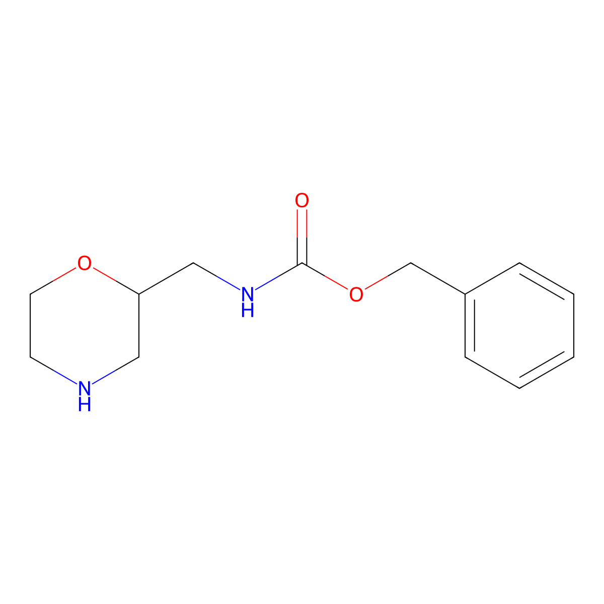 Benzyl (morpholin-2-ylmethyl)carbamate molecular structure, CAS 1027375-80-9