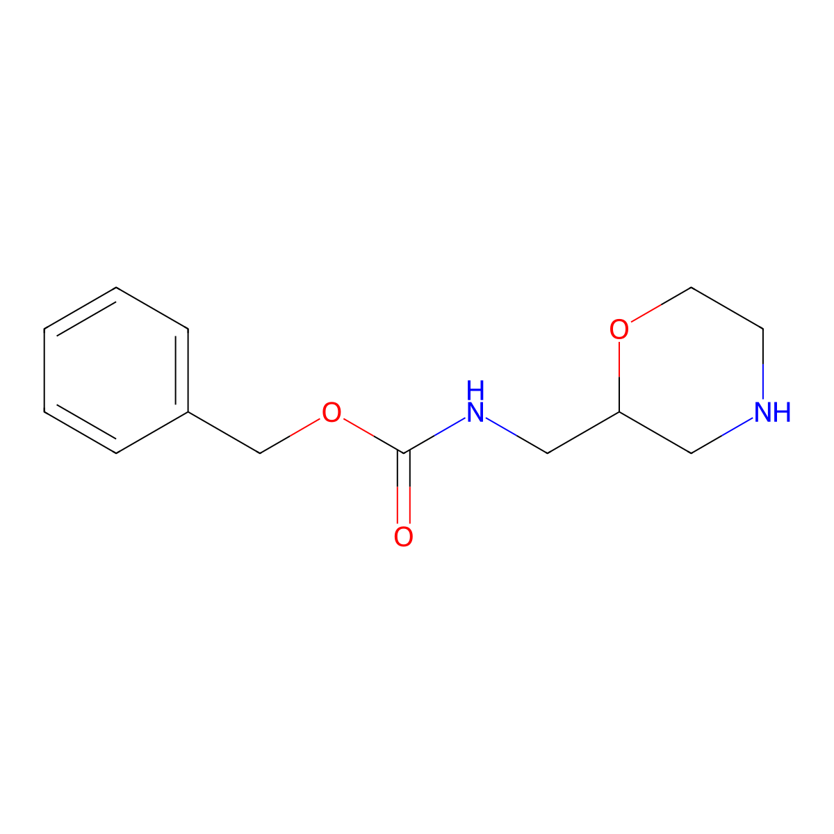 Benzyl (morpholin-2-ylmethyl)carbamate molecular structure, CAS 1027375-80-9