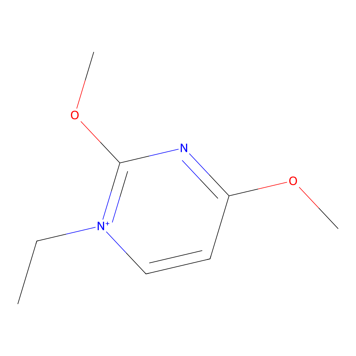 1-Ethyl-2,4-dimethoxypyrimidin-1-ium molecular structure, CAS 1027381-34-5