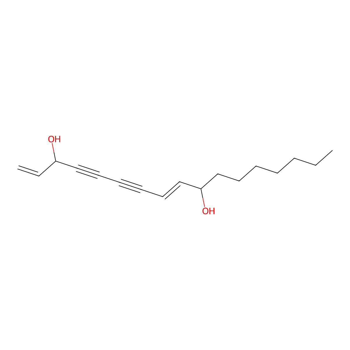 Panaxydiol molecular structure, CAS 1027388-00-6