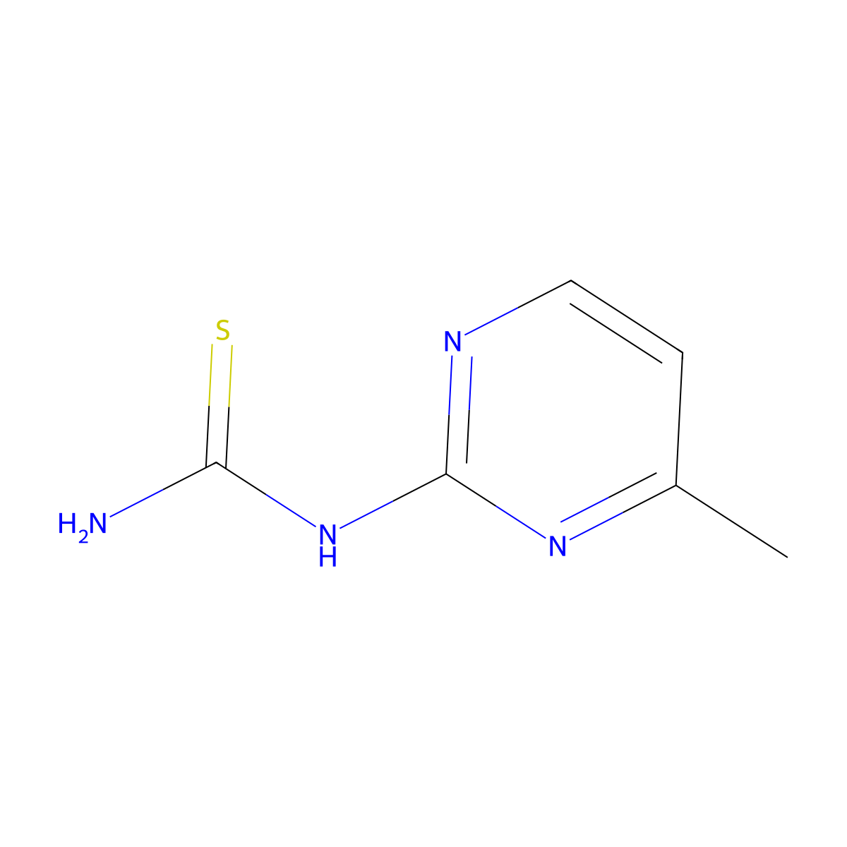N-(4-methylpyrimidin-2-yl)thiourea molecular structure, CAS 102739-58-2