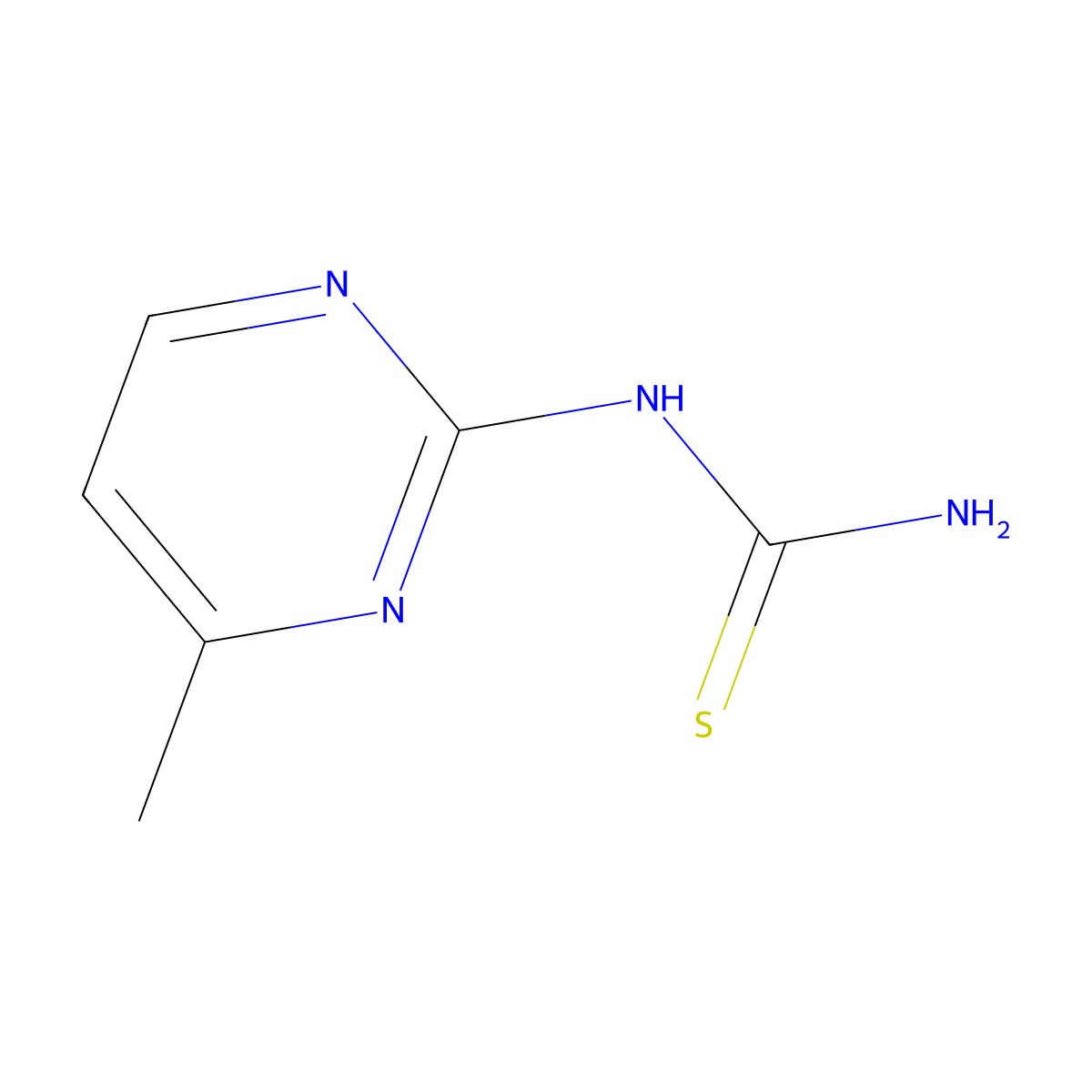 N-(4-methylpyrimidin-2-yl)thiourea molecular structure, CAS 102739-58-2