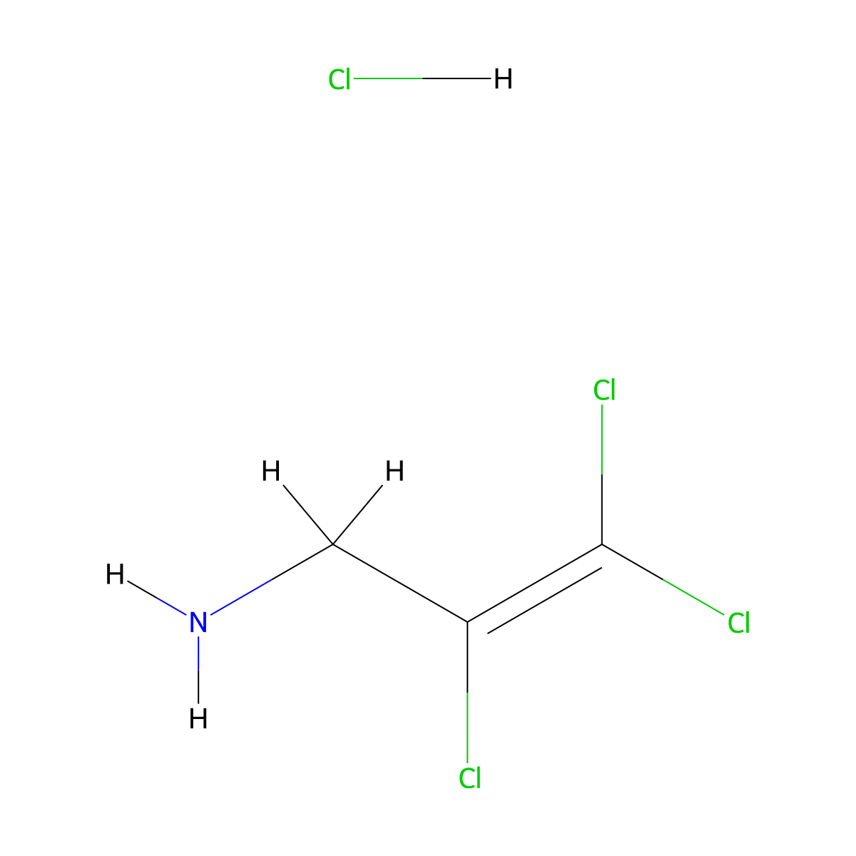 2,3,3-Trichloroprop-2-en-1-amine hydrochloride molecular structure, CAS 10274-29-0