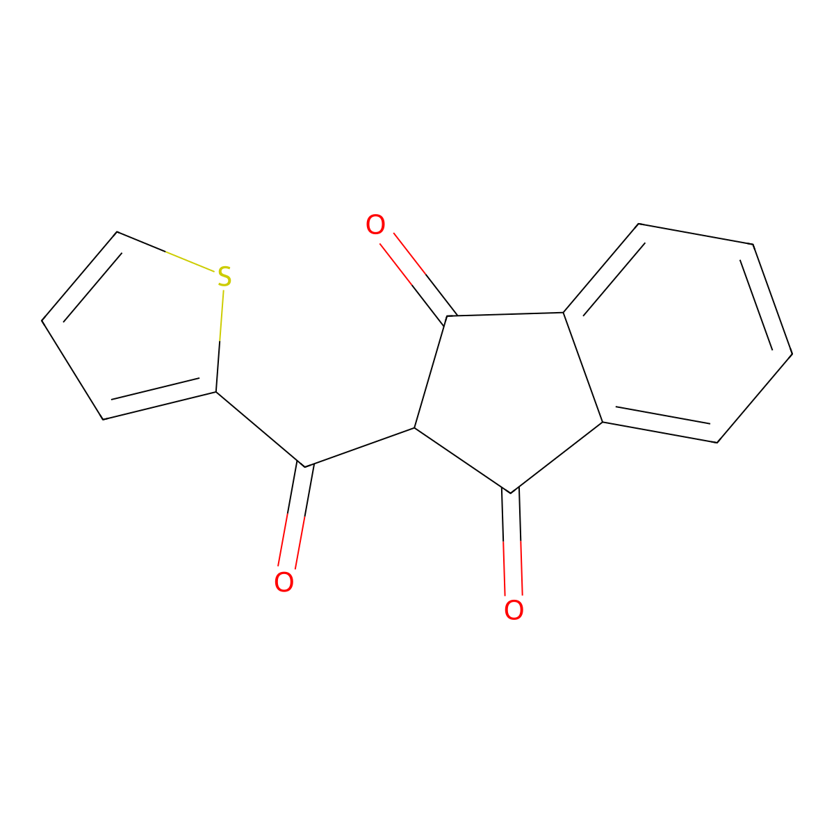 2-(2-Thienylcarbonyl)indane-1,3-dione molecular structure, CAS 10275-43-1