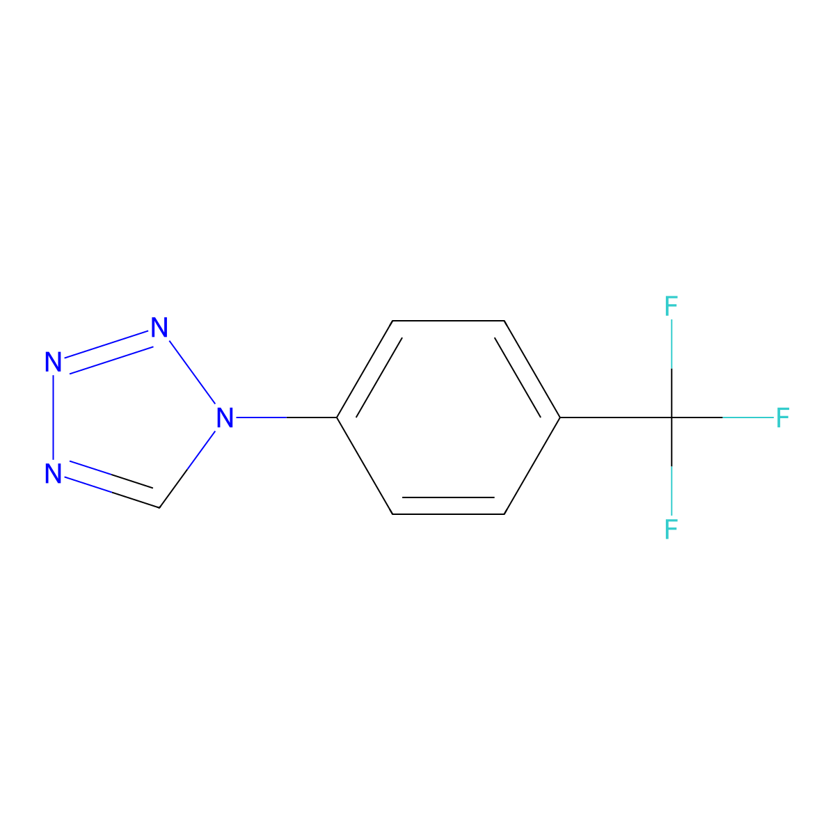 1-(4-(Trifluoromethyl)phenyl)-1H-tetrazole molecular structure, CAS 1027510-31-1