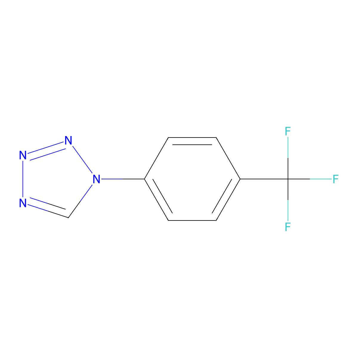 1-(4-(Trifluoromethyl)phenyl)-1H-tetrazole molecular structure, CAS 1027510-31-1