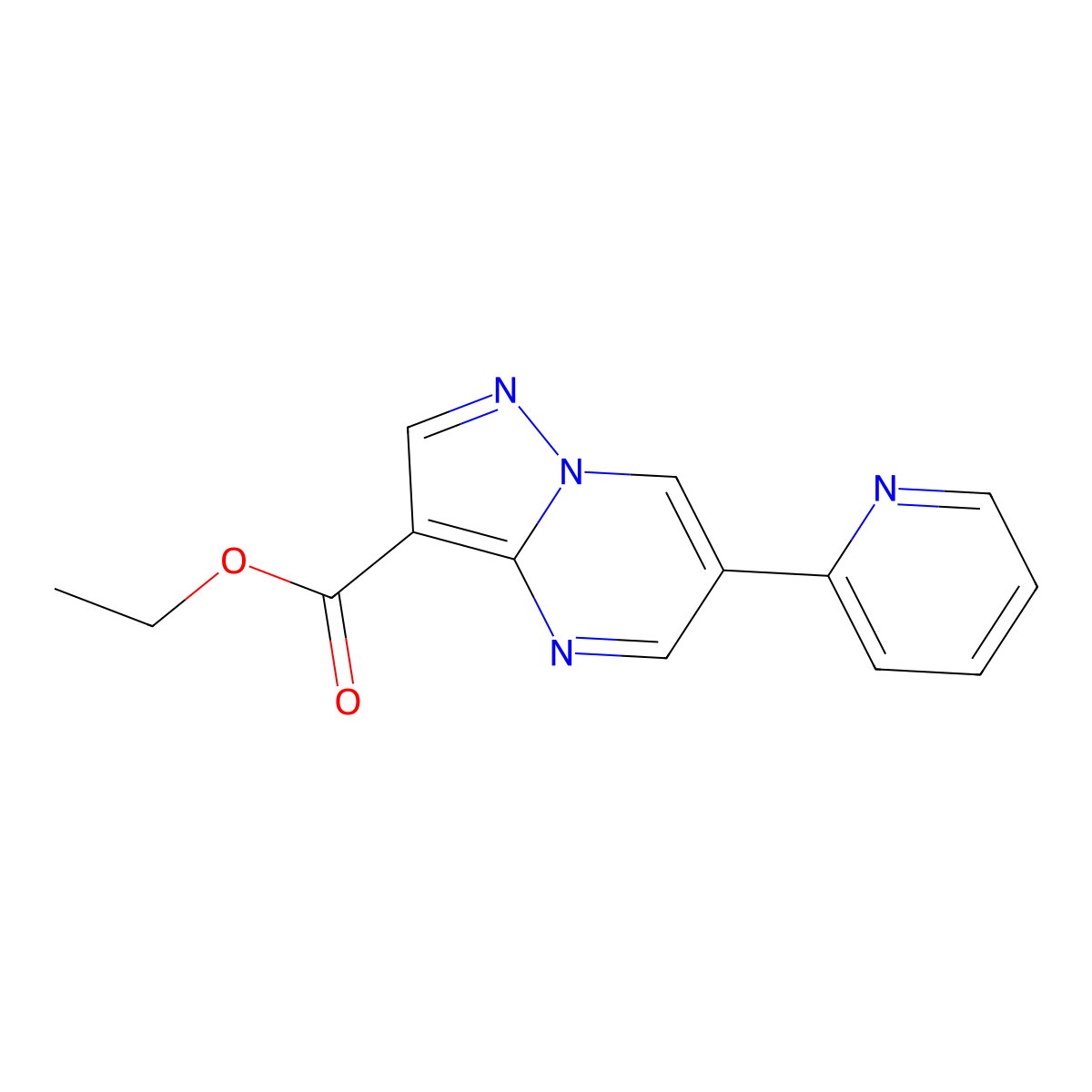 Ethyl 6-(pyridin-2-YL)pyrazolo[1,5-A]pyrimidine-3-carboxylate molecular structure, CAS 1027511-44-9