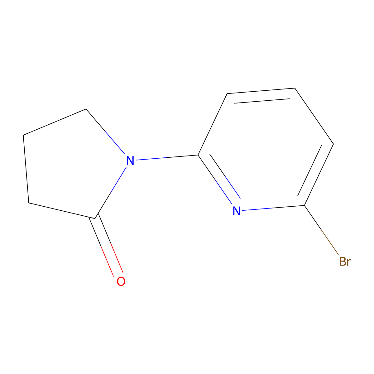1-(6-Bromopyridin-2-YL)pyrrolidin-2-one molecular structure, CAS 1027511-95-0