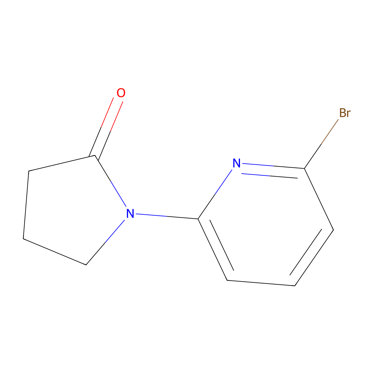 1-(6-Bromopyridin-2-YL)pyrrolidin-2-one molecular structure, CAS 1027511-95-0