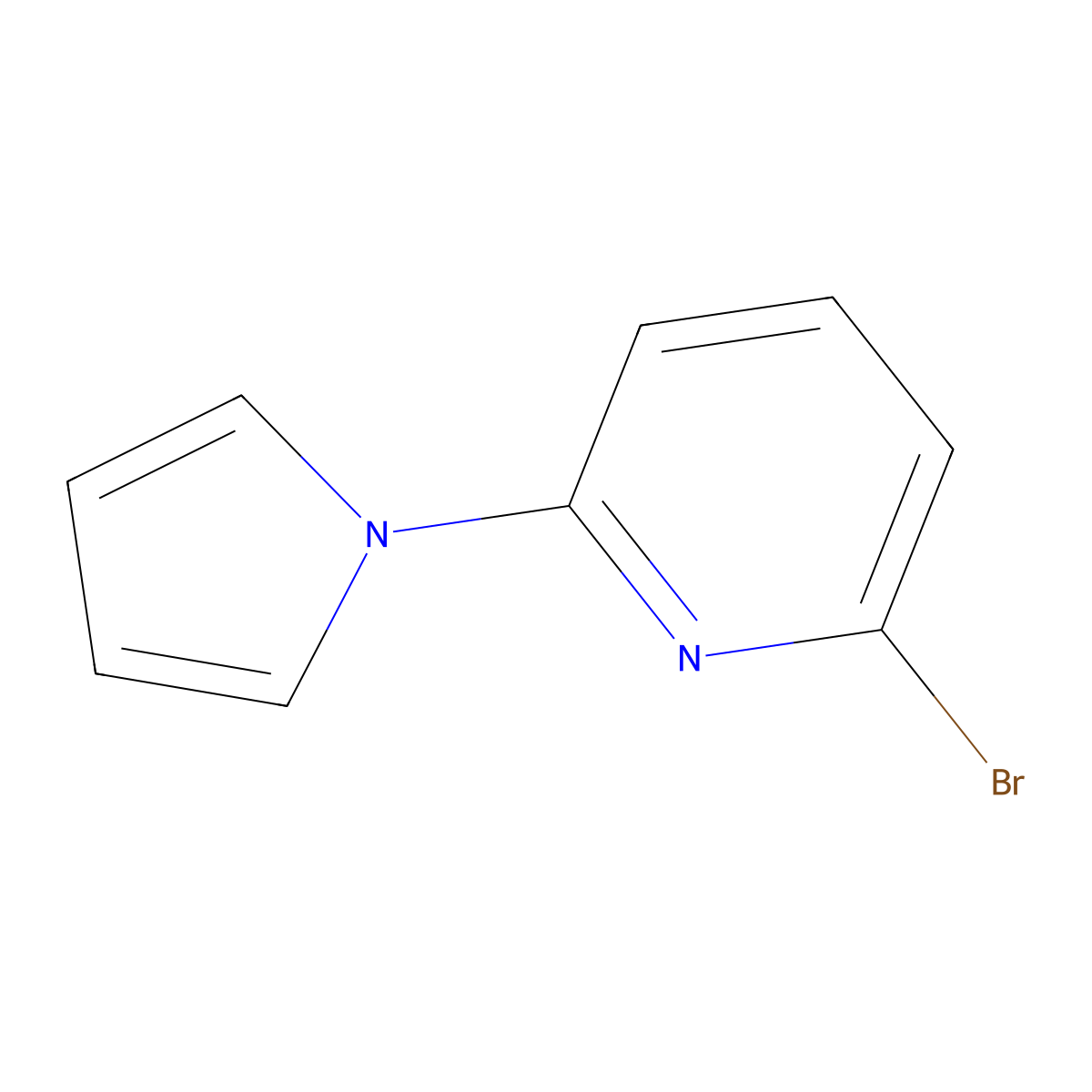 2-Bromo-6-(1H-pyrrol-1-yl)pyridine molecular structure, CAS 1027512-00-0