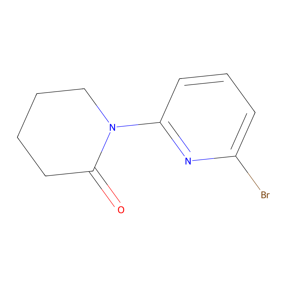 1-(6-Bromopyridin-2-YL)piperidin-2-one molecular structure, CAS 1027512-06-6
