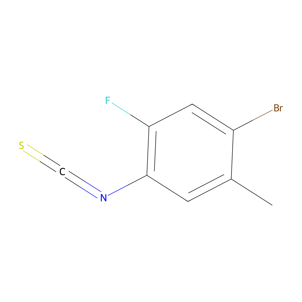4-Bromo-2-fluoro-5-methylphenylisothiocyanate molecular structure, CAS 1027512-10-2