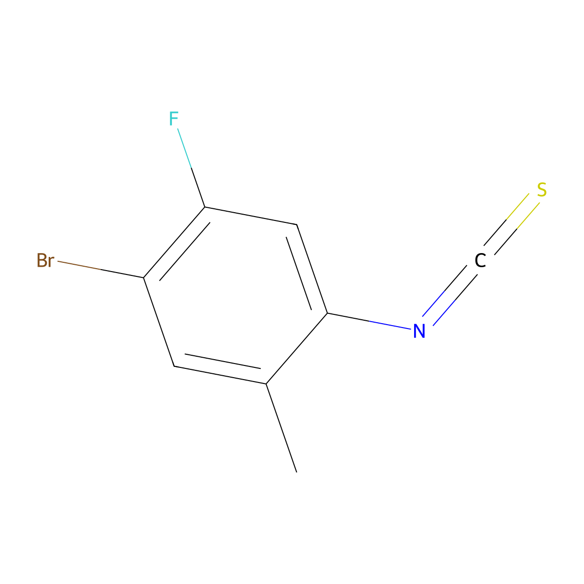 4-Bromo-5-fluoro-2-methylphenylisothiocyanate molecular structure, CAS 1027512-16-8