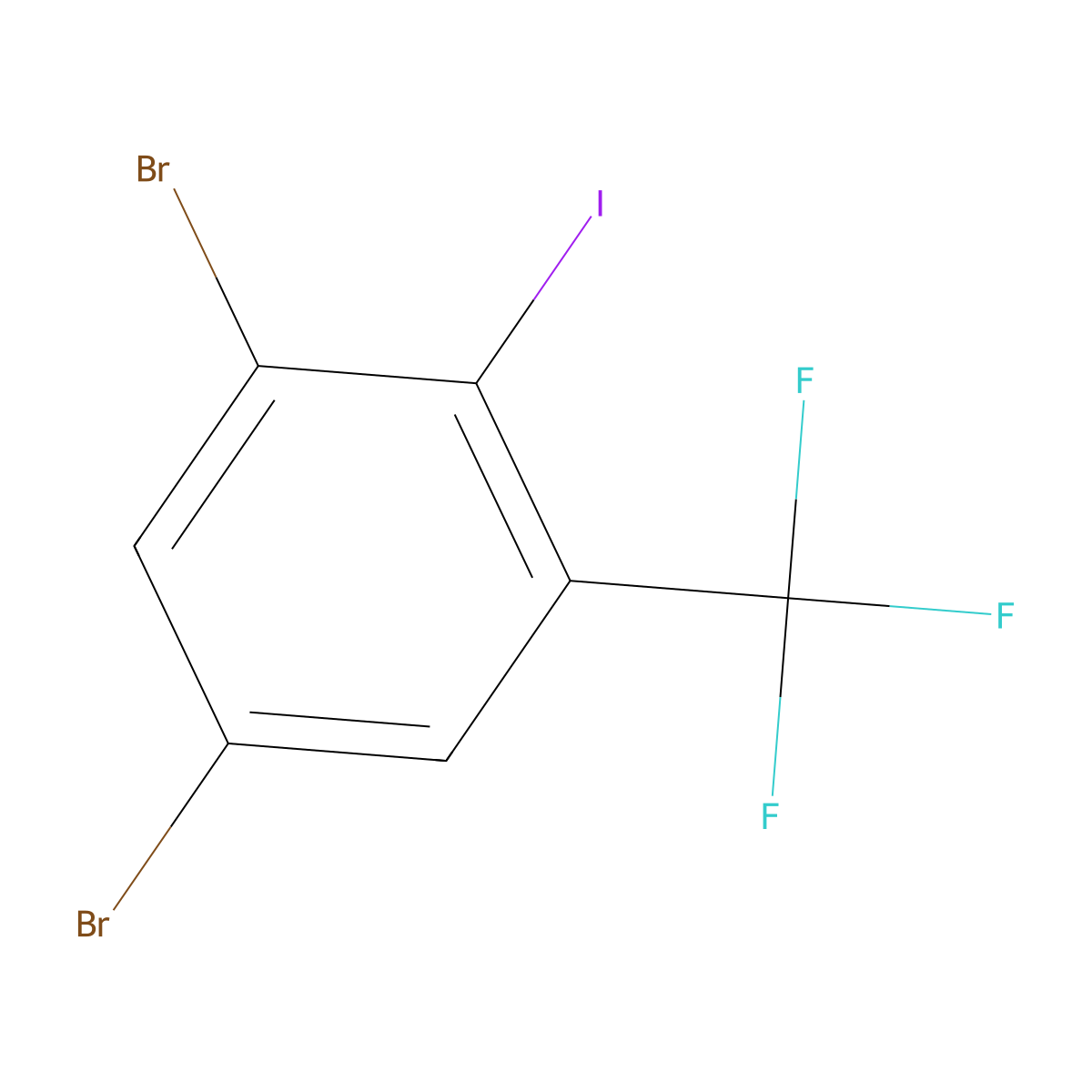 3,5-Dibromo-2-iodobenzotrifluoride molecular structure, CAS 1027512-22-6