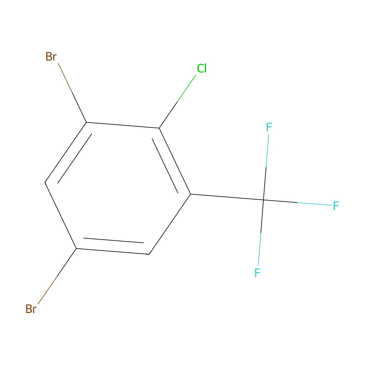 2-Chloro-3,5-dibromobenzotrifluoride molecular structure, CAS 1027512-27-1