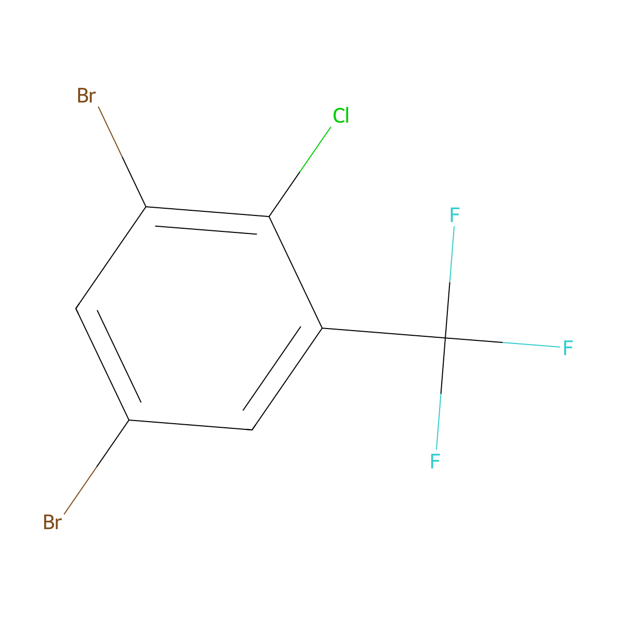 2-Chloro-3,5-dibromobenzotrifluoride molecular structure, CAS 1027512-27-1