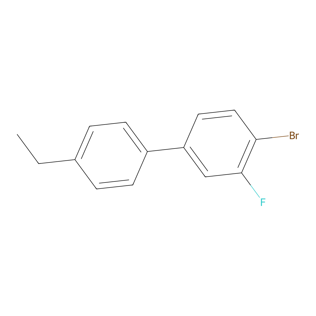 4-Bromo-4'-ethyl-3-fluorobiphenyl molecular structure, CAS 1027512-45-3