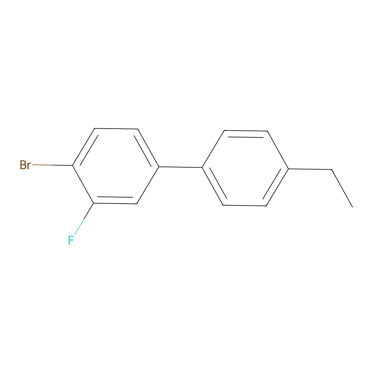 4-Bromo-4'-ethyl-3-fluorobiphenyl molecular structure, CAS 1027512-45-3