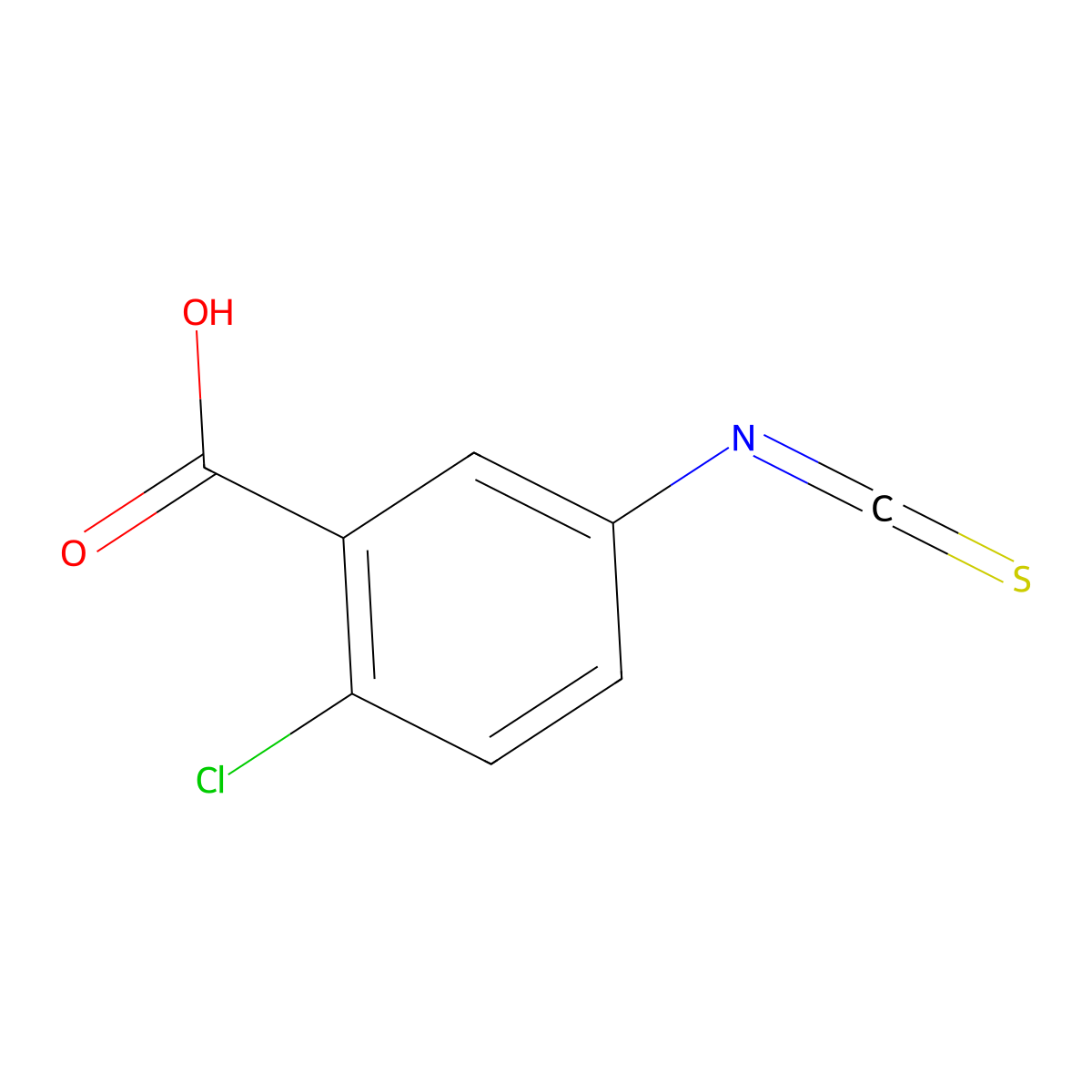 3-Carboxy-4-chlorophenylisothiocyanate molecular structure, CAS 1027512-49-7